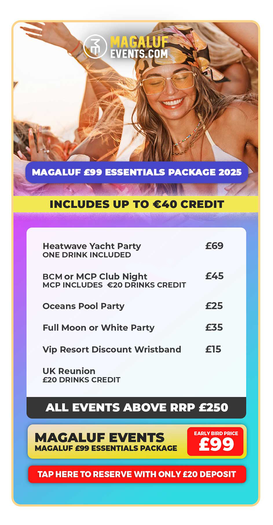 Magaluf Events Essential Package