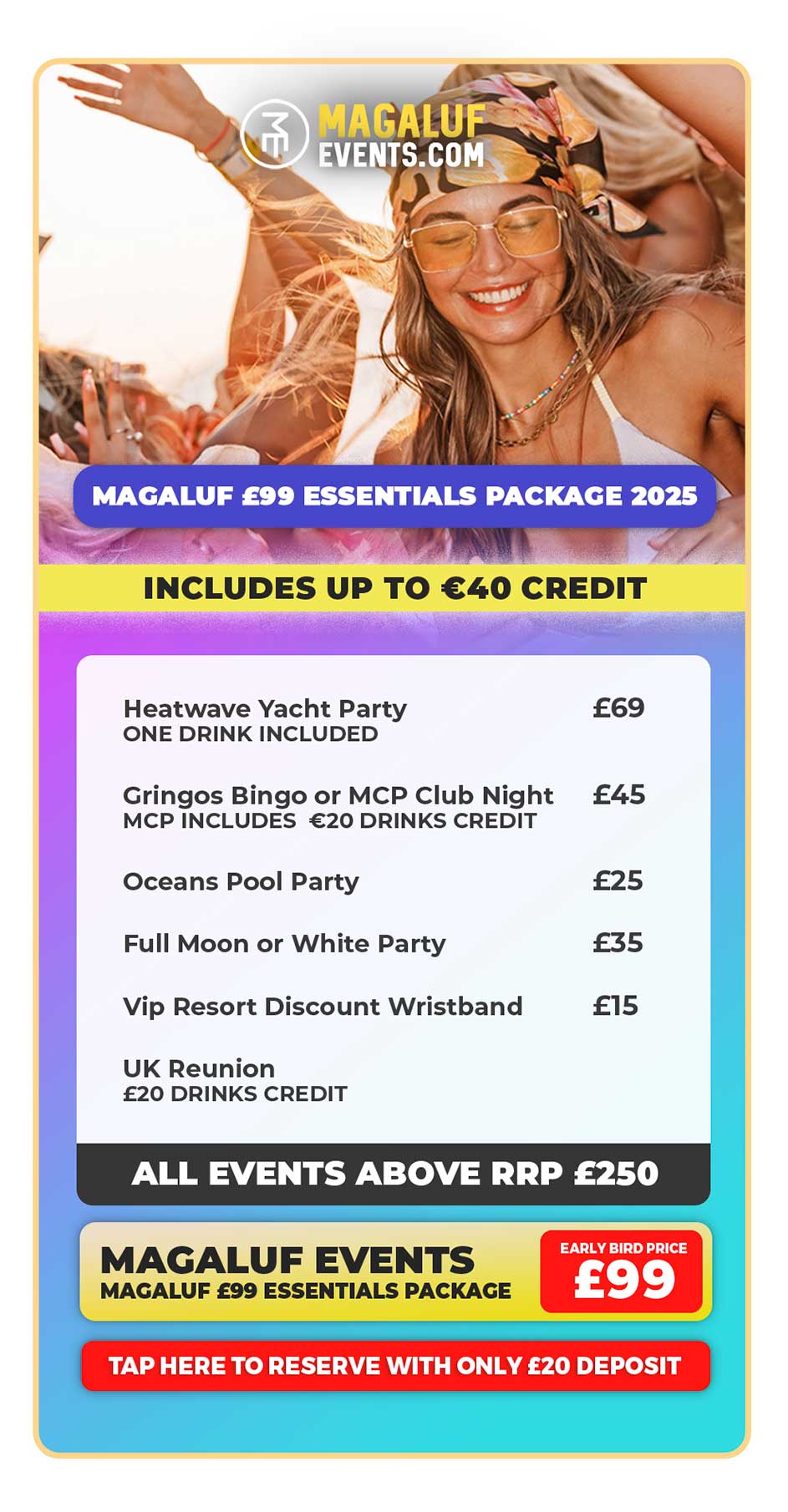 Magaluf Events Essential Package
