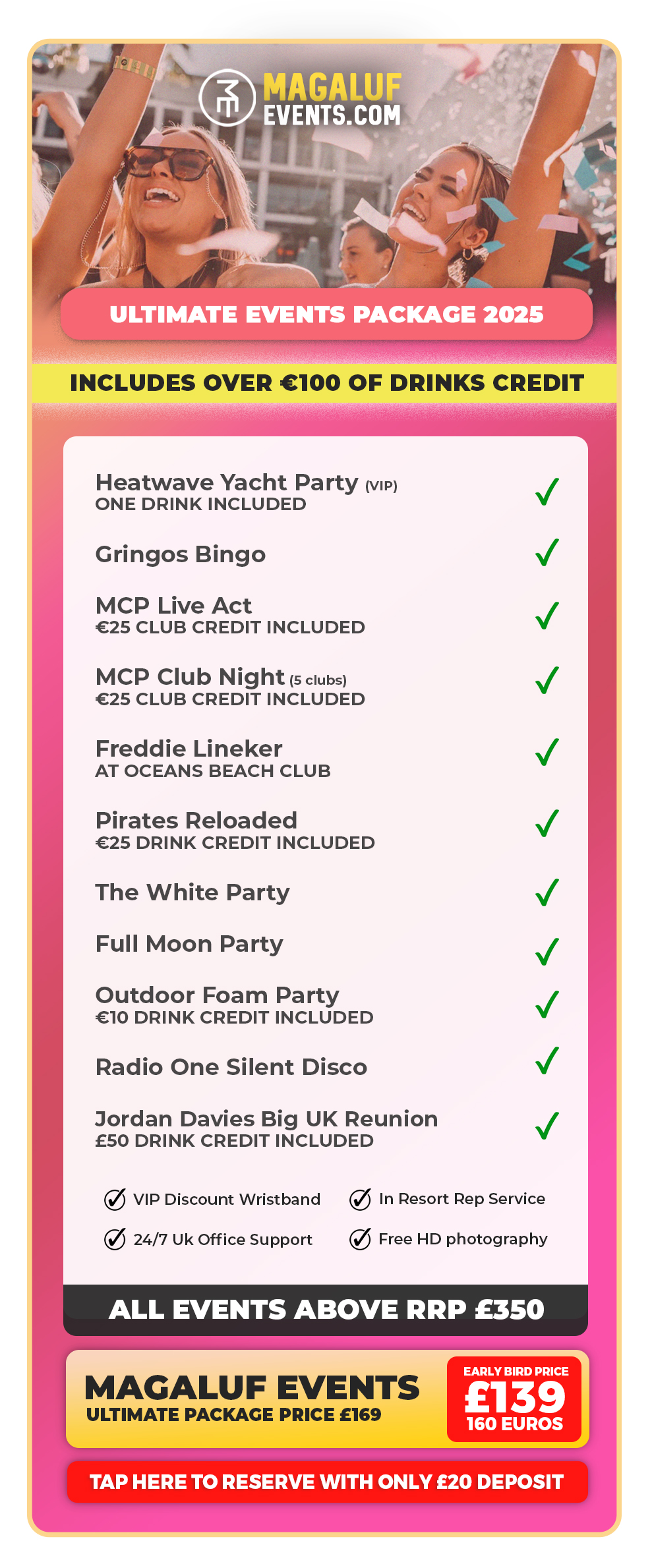 Magaluf Events Grid