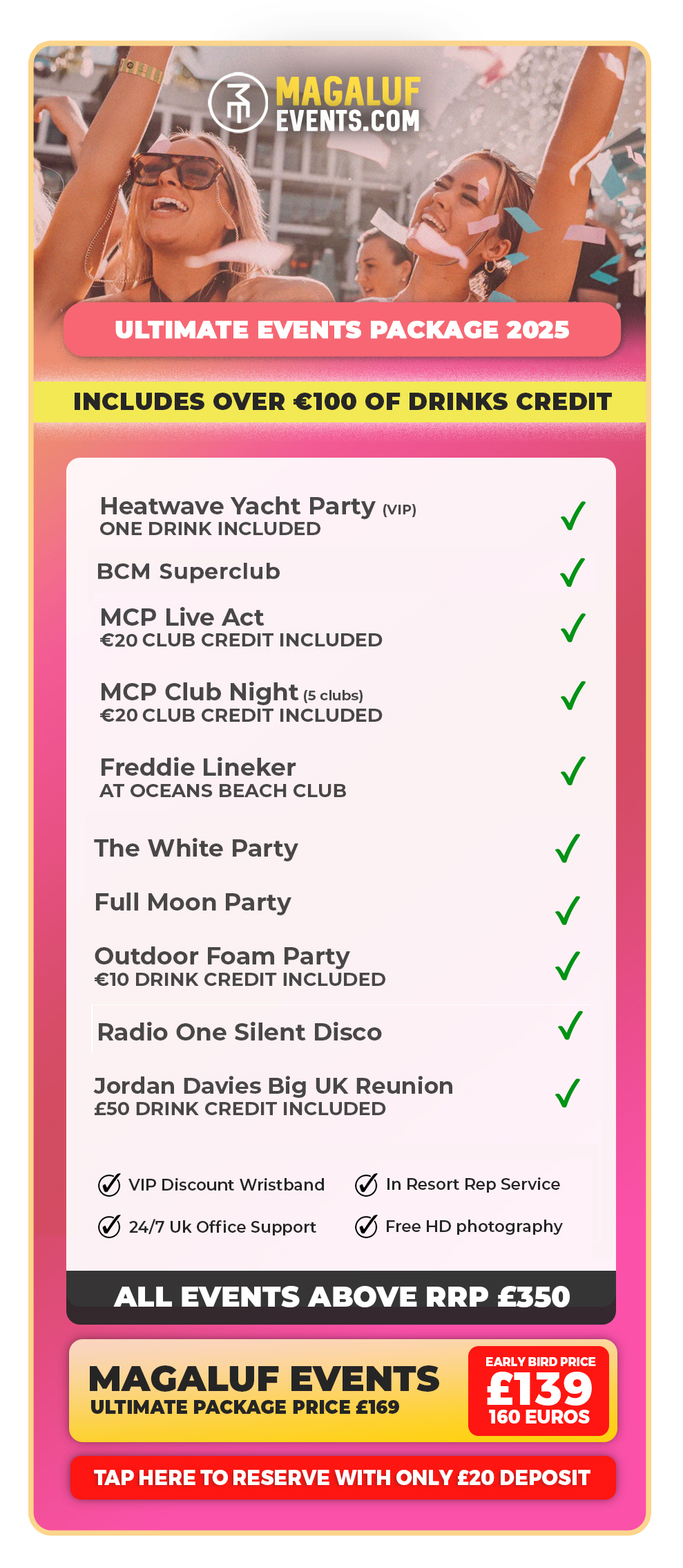 Magaluf Events Grid